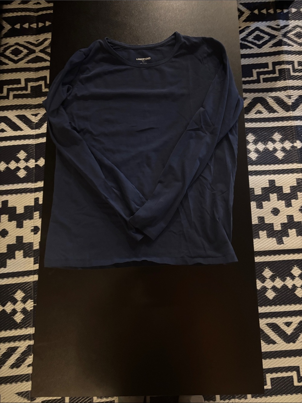 Lands' End Women's Long-Sleeve Crew Tee in Navy